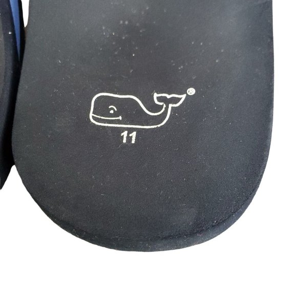 VINEYARD VINES FLIP FLOPS SANDAL WOMENS US 11 BLUE RUBBER CANVAS - Picture 7 of 7